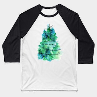 Winter Wonderland Christmas Tree (black) Baseball T-Shirt